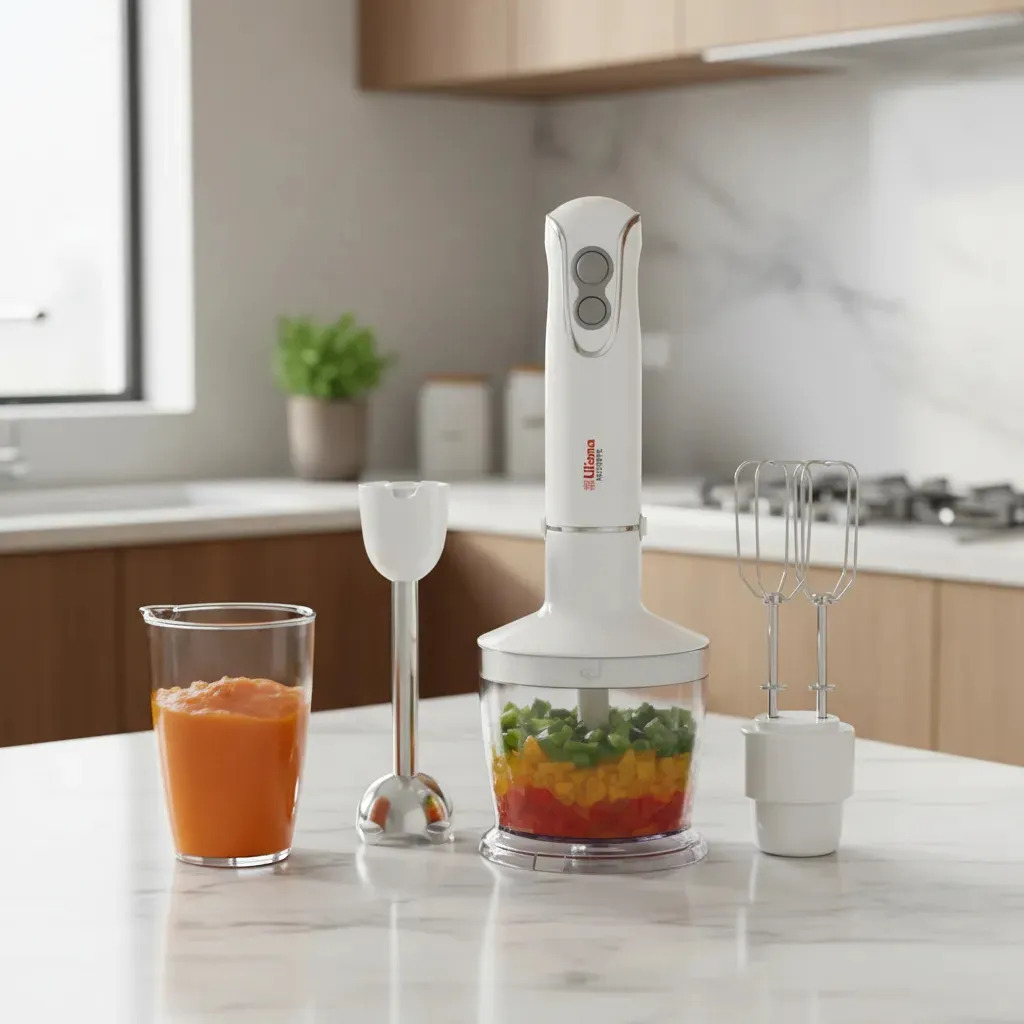 Mixer De Mano Liliana Masterpic AH130 3 En 1 Varilla Acero Blanco