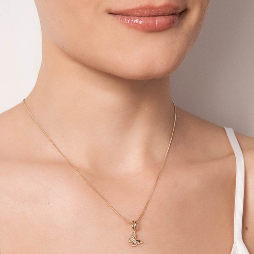 Pingente Borboleta Banhado A Ouro 542730 Rommanel Cor Dourado