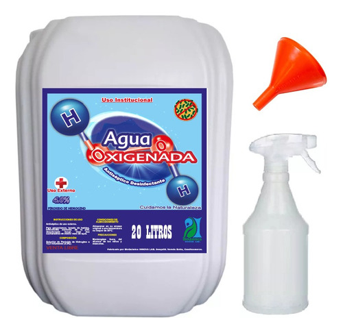 Agua Oxigenada  20 Litros - L a $6500