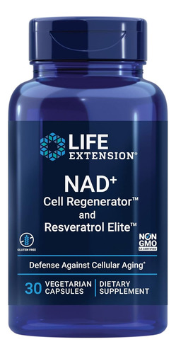 Life Extension Nad+ Regenerador Celular Y Resveratrol Elite,