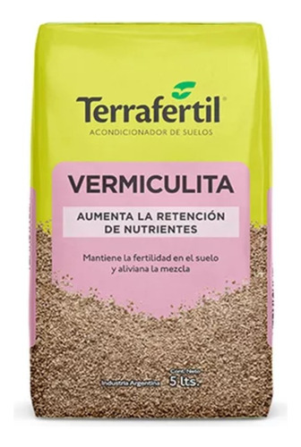 Terrafertil Vermiculita 5 Dm3 Mejora Y Acondiciona Suelos 