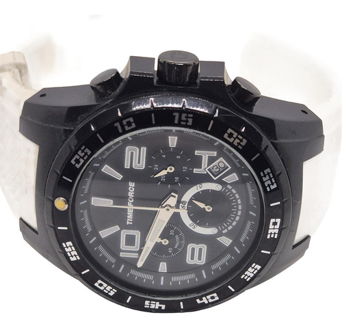 Reloj Time Force Cristiano Ronaldo Cronómetro Acero Negro Blanco Negro Negro