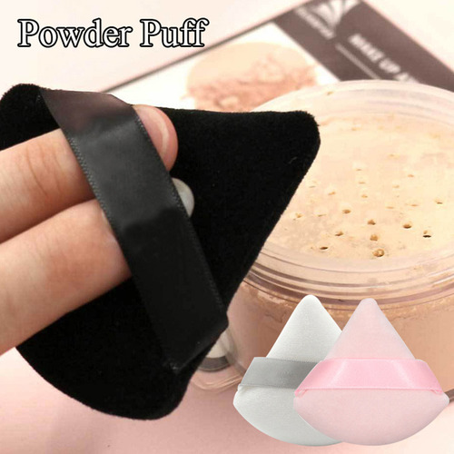 Iu Esponja De Veludo Reutilizável Triangle Powder Puff Pa