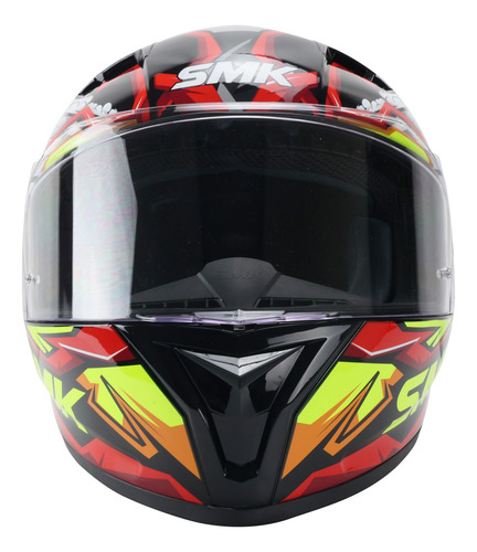 Casco Smk Stellar Amarillo Rojo Gl234 Cerrado