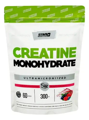 Creatina Monohidratada Star Nutrition 300 Gr - Doypack Sabor Frutos Rojos