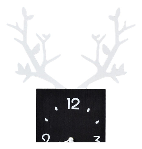 Reloj De Pared De Madera Minimalista, Diseño Elegante Negro