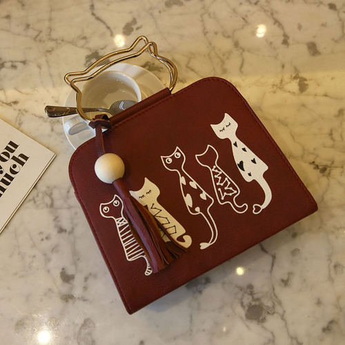 Bolso Tipo Bandolera Con Forma De Animal, Diseño De Gato Y C