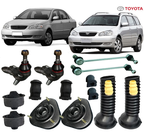 Kit Amort Bieleta Buchas Pivo Toyota Fielder 2004 2006 2007