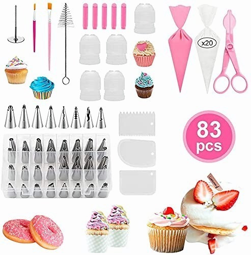 Kit Decoración Para Reposteria Boquillas Pasteleras 83 Pzs