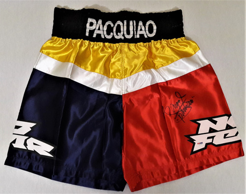 Short Autografiado Manny Pacquiao Box Boxeo Pacman V Sanchez