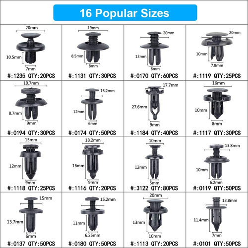 Kit De Sujetadores Y Clips Para Sujetadores De Coche, 631 Un