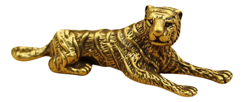 Escultura De Latón Con Diseño De Tigre Macizo