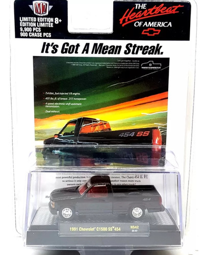 M2 1:64 1992 Chevrolet 454ss Negraedicion 2 Pickup