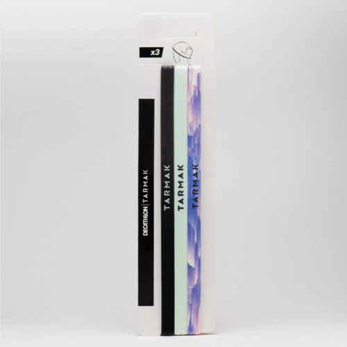 Elástico De Cabelo De Basquete Hairband Conjunto De 3 Cor Preto-branco