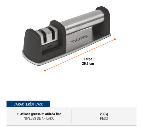 Afilador De Cuchillos 2 Niveles de Afilado Grueso y Fino Truper AFI-CUX