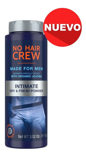 Imagen 1 de 3 de No Hair Crew Intimate Polvo Premium Dry & Fresh Para Hombre