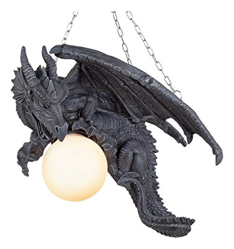 Design Toscano Nights Fury Dragon Gothic Decor Lámpara Colga