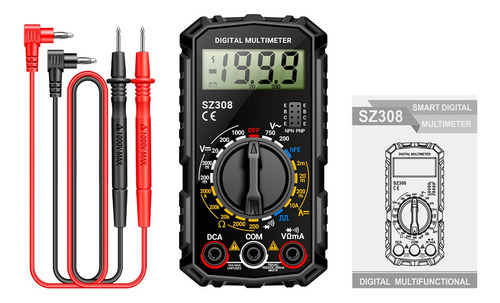 Multímetro Digital Avanzado Con Pantalla Lcd Para Negro