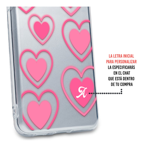 Funda Para Xiaomi Para Mujer Corazones Con Tu Letra Inicial