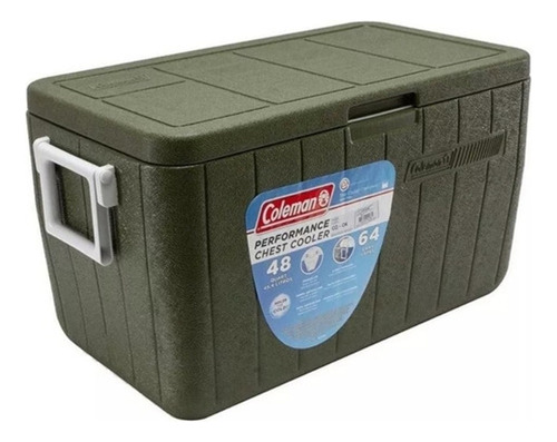 Caixa Cooler Térmica 48qt Verde Com Alça 45 Litros Coleman