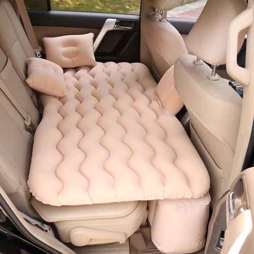 Cama Inflável Colchão Carro Veicular Viagem Bege Resistente