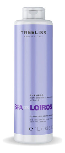  Shampoo Hidratação Capilar Vegano Spa Do Loiro 1l Tree Liss