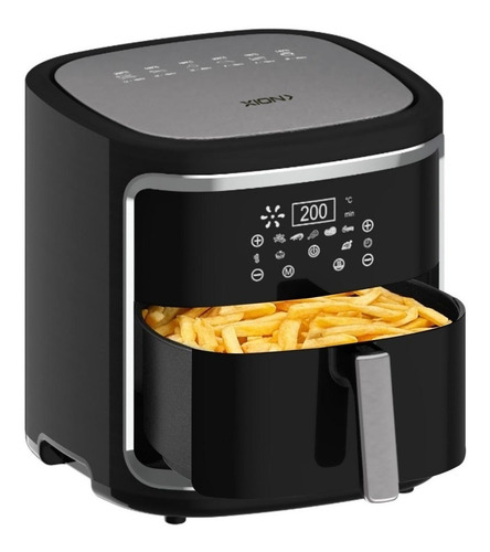 Imagen 2 de 2 de Freidora eléctrica sin aceite Xion Premium XI-FR78 6.8L negra