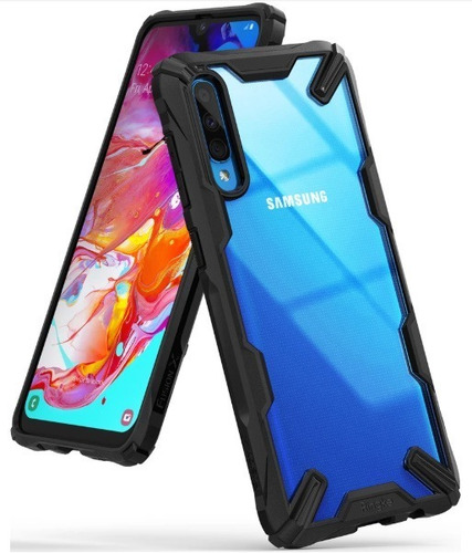 Carcasa Ringke Fusion X Samsung A70 Negro Grado Militar 