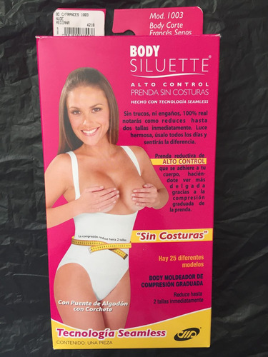 Body Siluette Mod.1003 Tallas S, M, G, Eg Colores