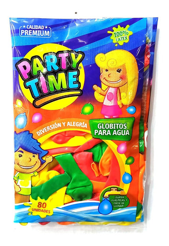 Bombitas De Agua Perfumadas Party Time 3 Paquetes X 80u C/u.