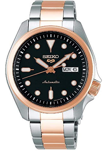 Reloj Seiko 5 Sports Automático 100m En 2 Tonos De Oro Rosa 