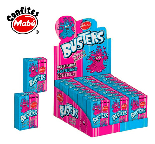 Caramelos Busters Arandanos Y Frutillas X 24 Unidades