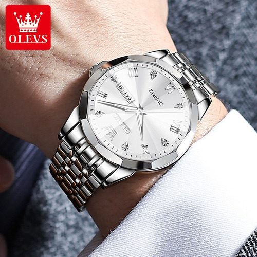 Reloj Analógico De Cuarzo Impermeable Para Hombre Olevs 9931