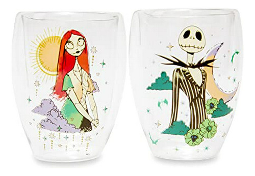 Copas De Vino Sin Tallo Jack Y Sally, Set De 2.