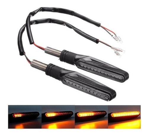 Faro Giro Guiño Moto X 2 Secuencial Progresivo 9 Led 5w 12v