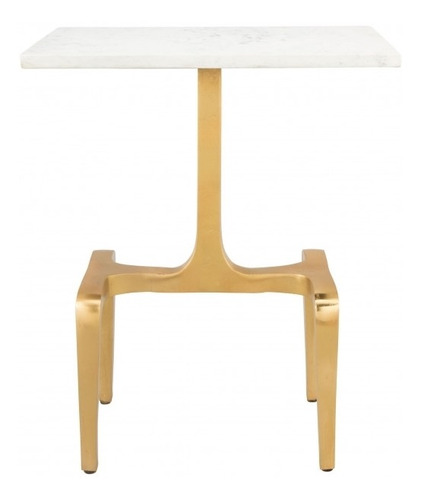 Mesa Lateral Clement Oro/blanco Këssa Muebles