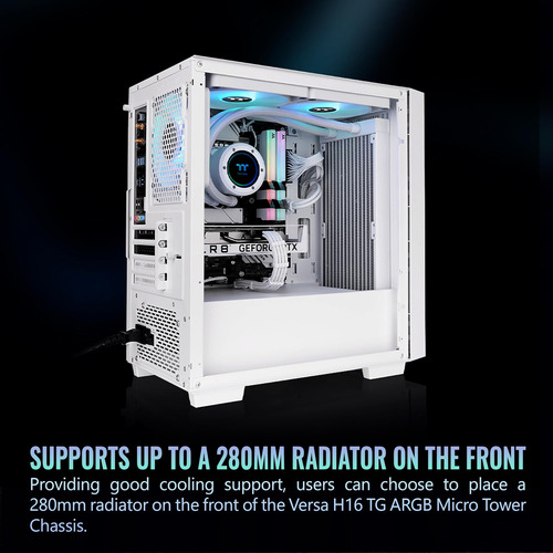 Thermaltake Versa H16 Tg Argb Snow Micro Atx Torre Case De V