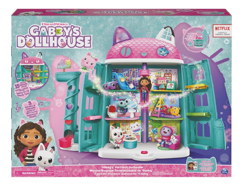 Casa De Muñecas Gatuna Gabby´s Dollhouse Con Accesorios Cuo