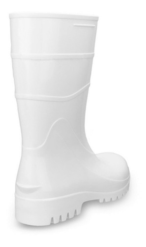 Bota Cano Médio Pvc Impermeavel Branca Bracol Com Forro