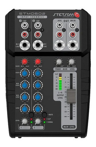 Mesa Som Stm0602 Stetsom 3 Canais 12v 4 Equalizador Banda