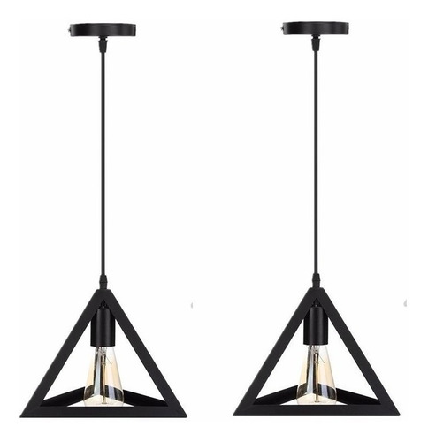 2 Lamparas Colgante Triangular // Envio Gratis