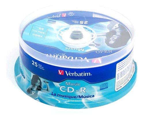 Cd-r Verbatim Digital Audio 25 Pzas 700mb 40x 80min Leer Des