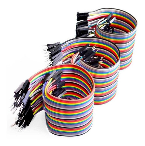 Imagen 1 de 6 de Pack 40 Cables Macho Macho 20cm Dupont Arduino Protoboard