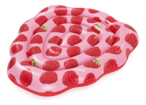 Colchoneta Inflable Isla Frutilla Perfumada Bestway Piscina 