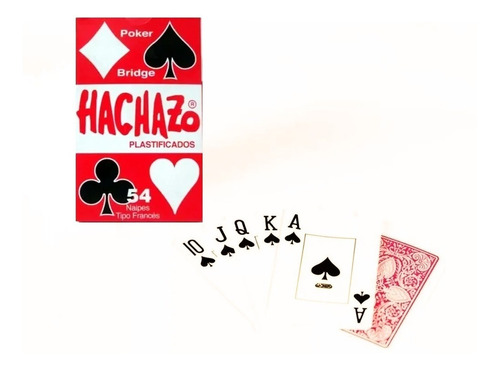 Naipes Poker 54 Cartas Plastificadas Hachazo Bisonte