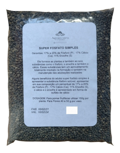  Super Fosfato Simples - Adubo - Fertilizante - 2 Kg 