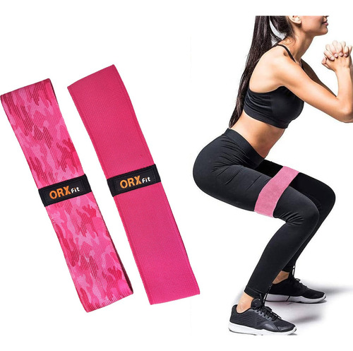 Banda Elástica De Resistencia Rosada Camo Orxfit Gluteos Gym Color Rosa