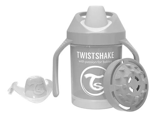 Twistshake Vaso Antiderrame 4+m Gris 230ml