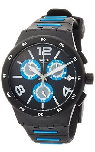 Reloj De Moda Swatch Chrono Susb410 Black Rubber Swiss