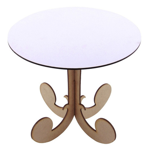Bandeja Mdf Porta Doces Pedestal Redonda Alta - Premium